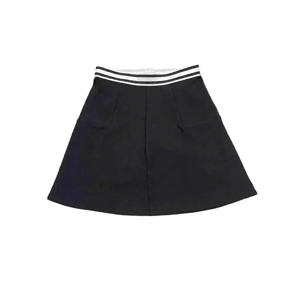 Crewcuts Black Kids Skirt with Striped Waistband